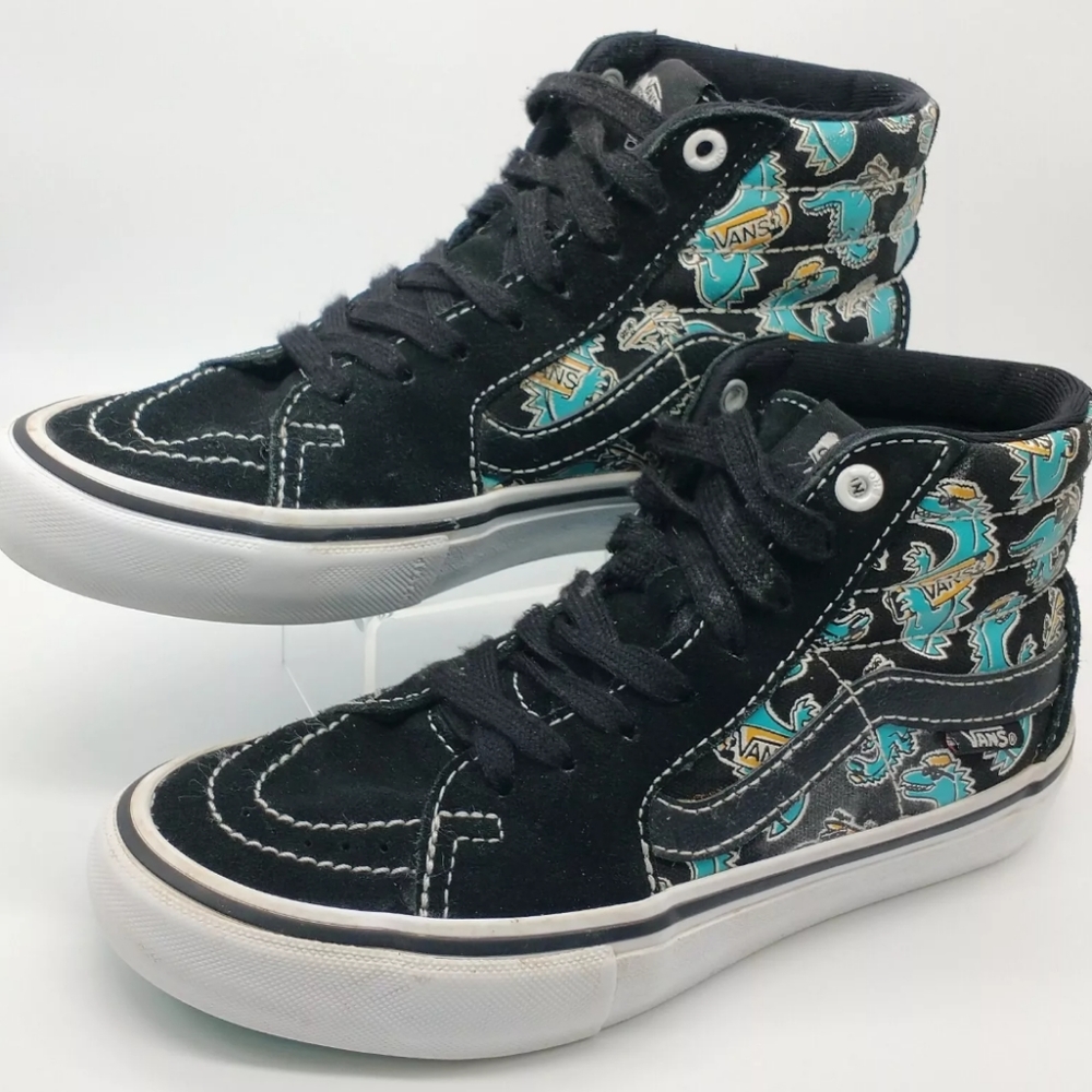 VANS SK8-Hi Pro Vanosaur Dinosaur (Black) Sneakers Size 4 Limited Edition